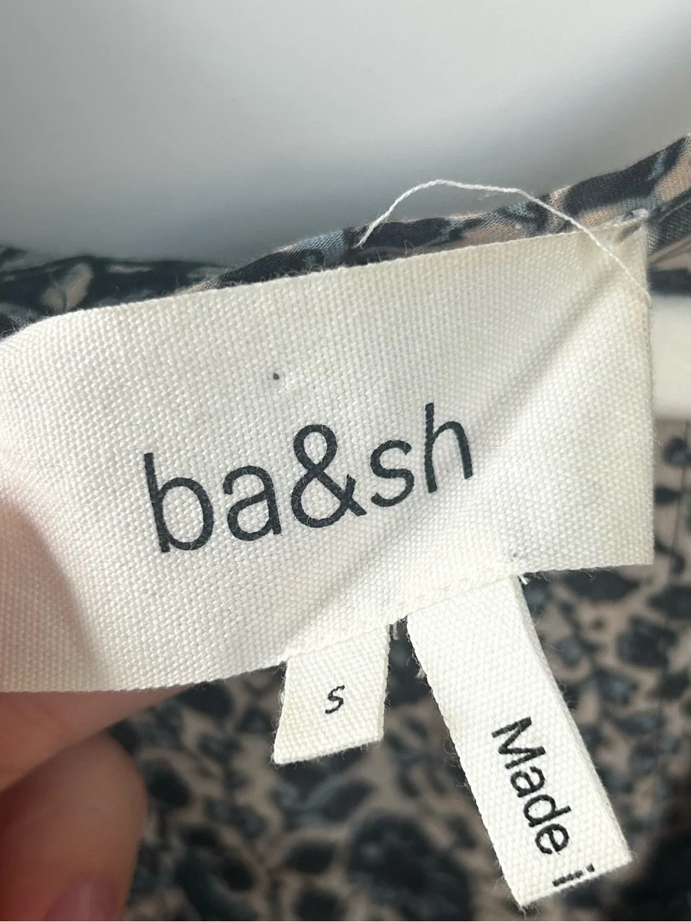 Ba&sh Travis Mini Dress in Vertdeau Boho Floral Print Size Small Gently Used